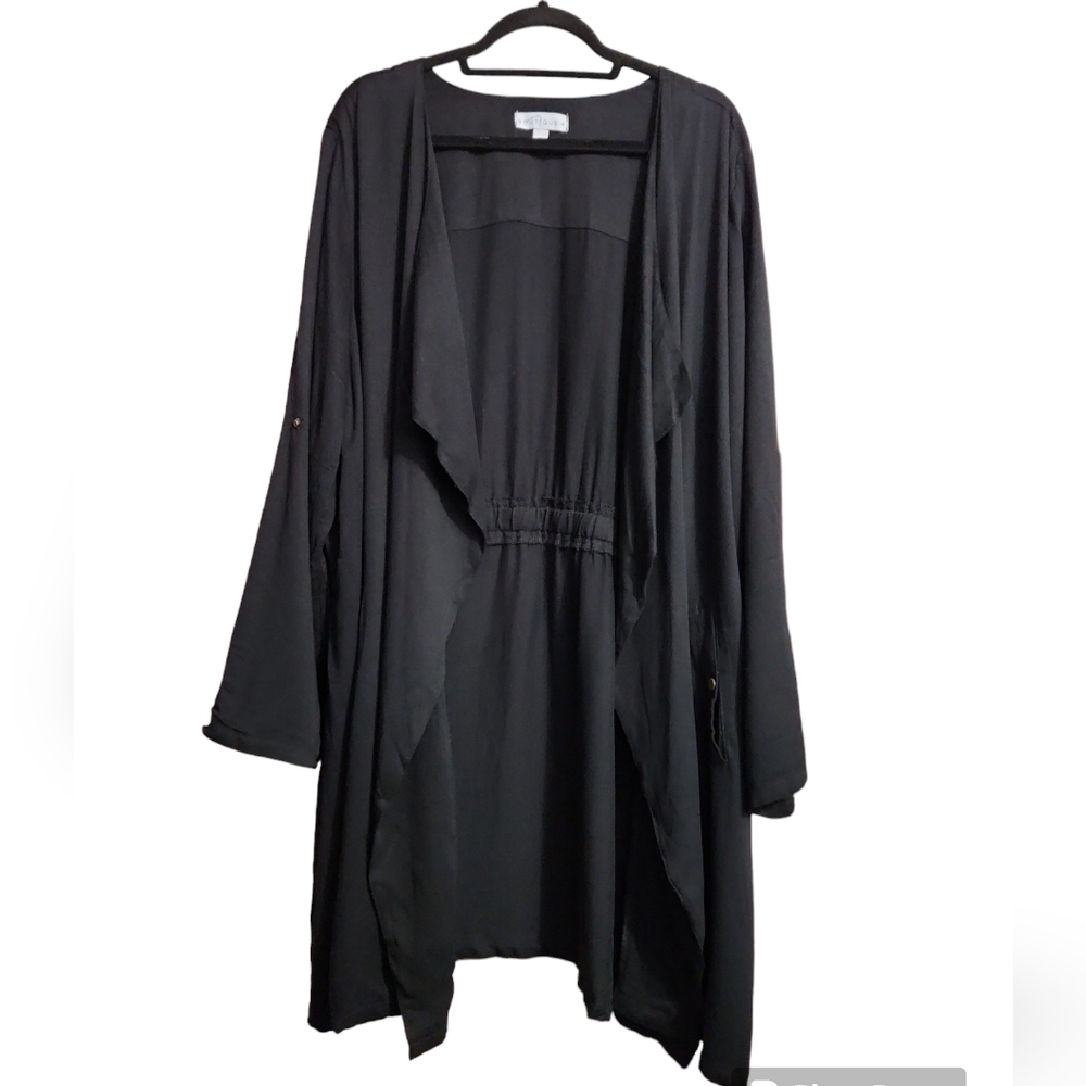 Boutique plus black open front cardigan size 3x
